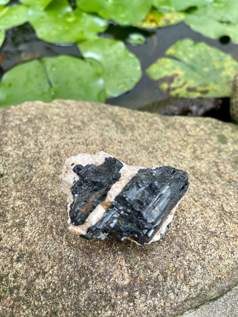 Rare Tourmaline in Matrix, Raw Tourmaline, Mica, Rose Quartz, Crystal Magic