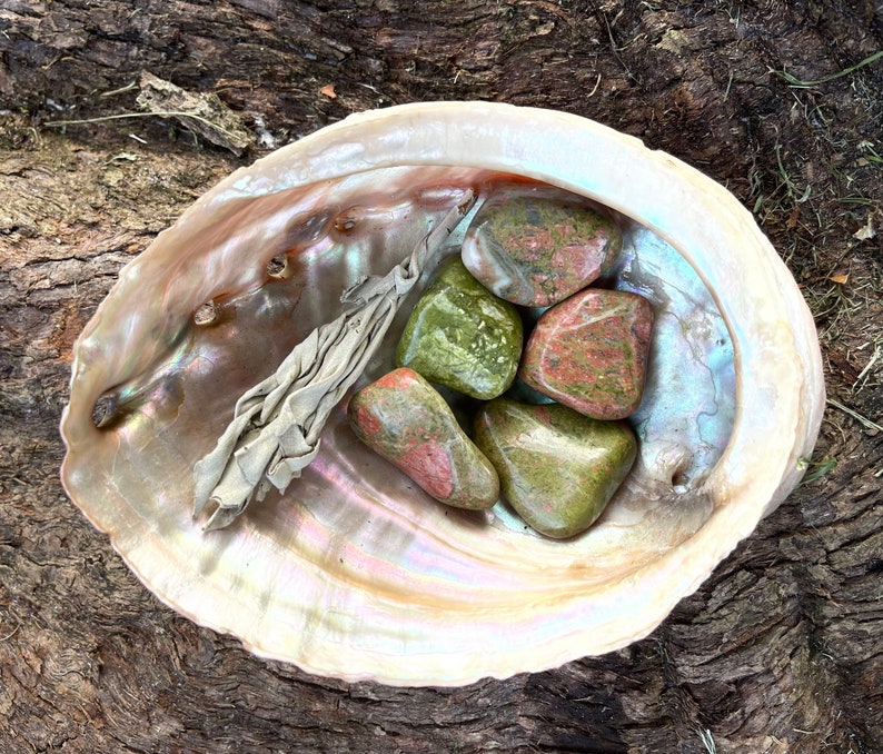 Quality Crystals Large Polished Unakite Crystals, Crystal Magic