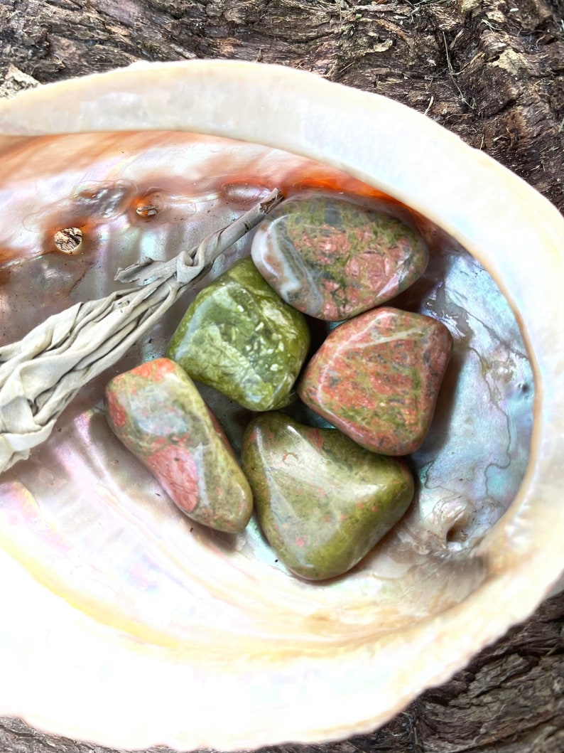Quality Crystals Large Polished Unakite Crystals, Crystal Magic