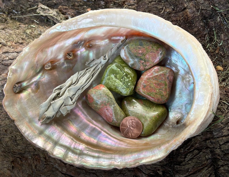 Quality Crystals Large Polished Unakite Crystals, Crystal Magic