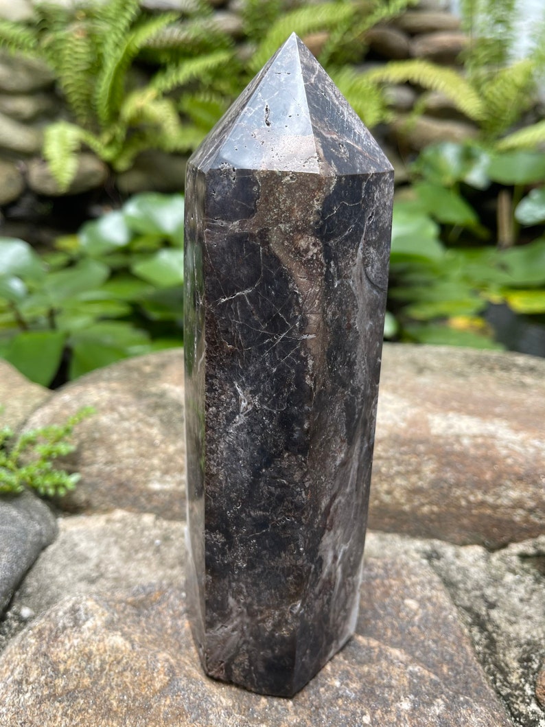 Spectacular Druzy White Sphalerite Tower, Druzy Window in Stone, Crystal Magic