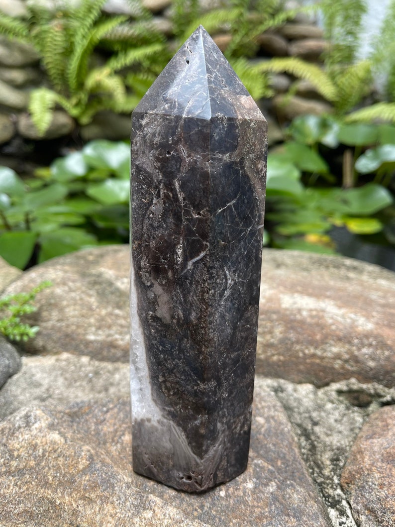 Spectacular Druzy White Sphalerite Tower, Druzy Window in Stone, Crystal Magic