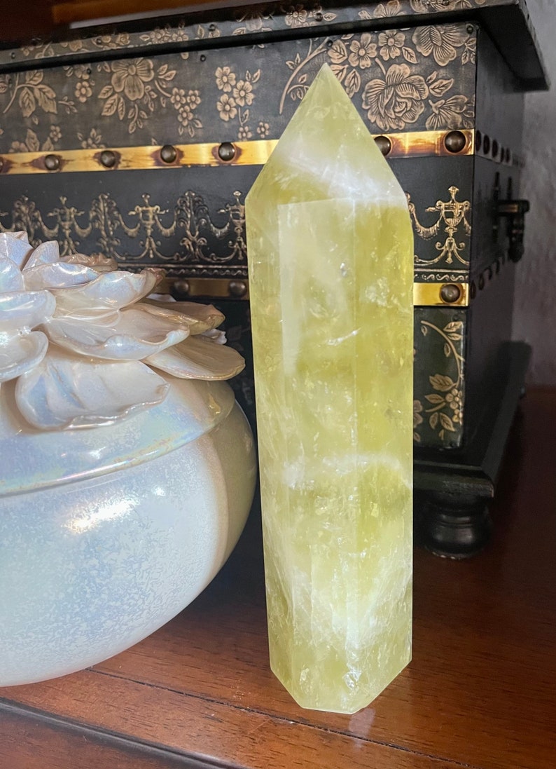 Tall Rainbow Citrine Tower, Rainbow Citrine from Brazil, Crystal Magic