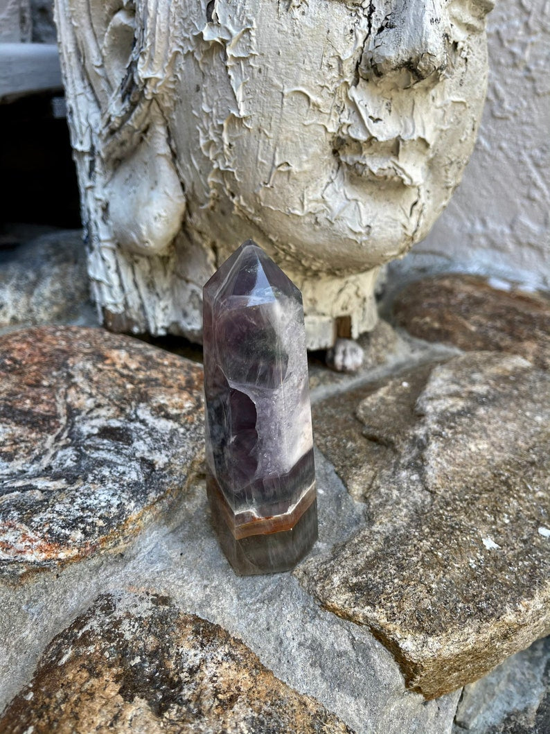Intriguing Color Pattern Fluorite Tower, Crystal Magic