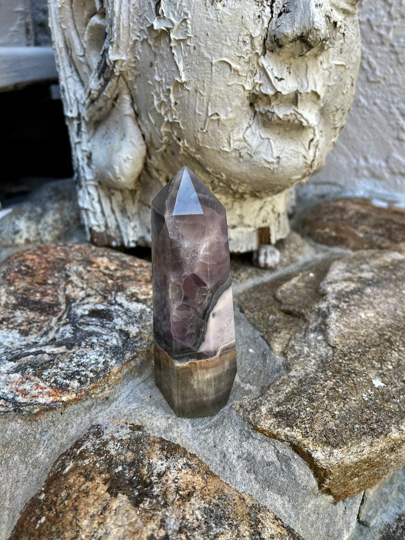 Intriguing Color Pattern Fluorite Tower, Crystal Magic
