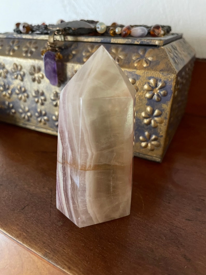 Beautifully Banded Rainbow Fluorite Tower, Crystal Magic