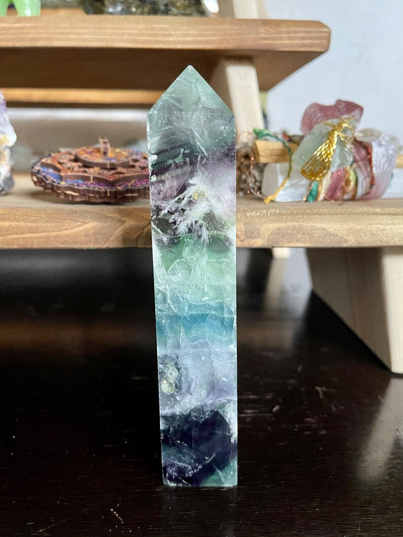 Rainbow Fluorite Tower, High Quality, Crystal Magic
