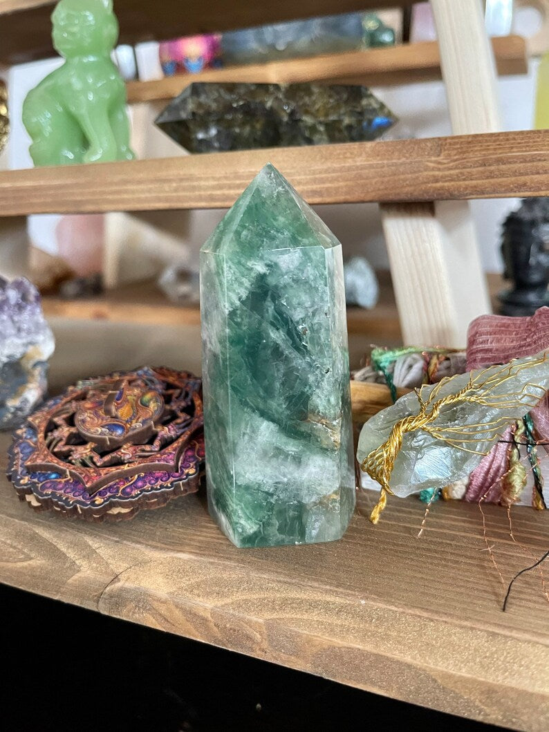 Gorgeous Greens and Bands of Purple, Crystal Magic