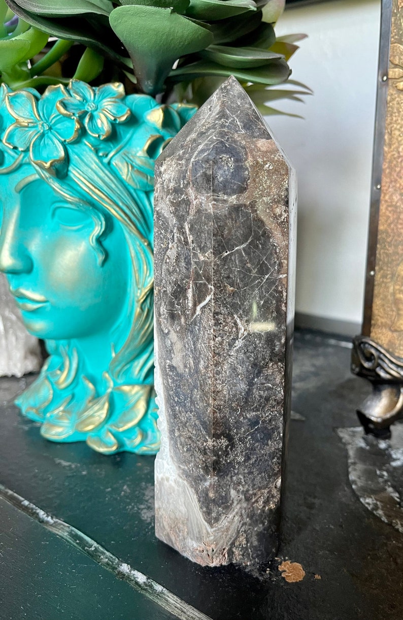 Spectacular Druzy White Sphalerite Tower, Crystal Magic