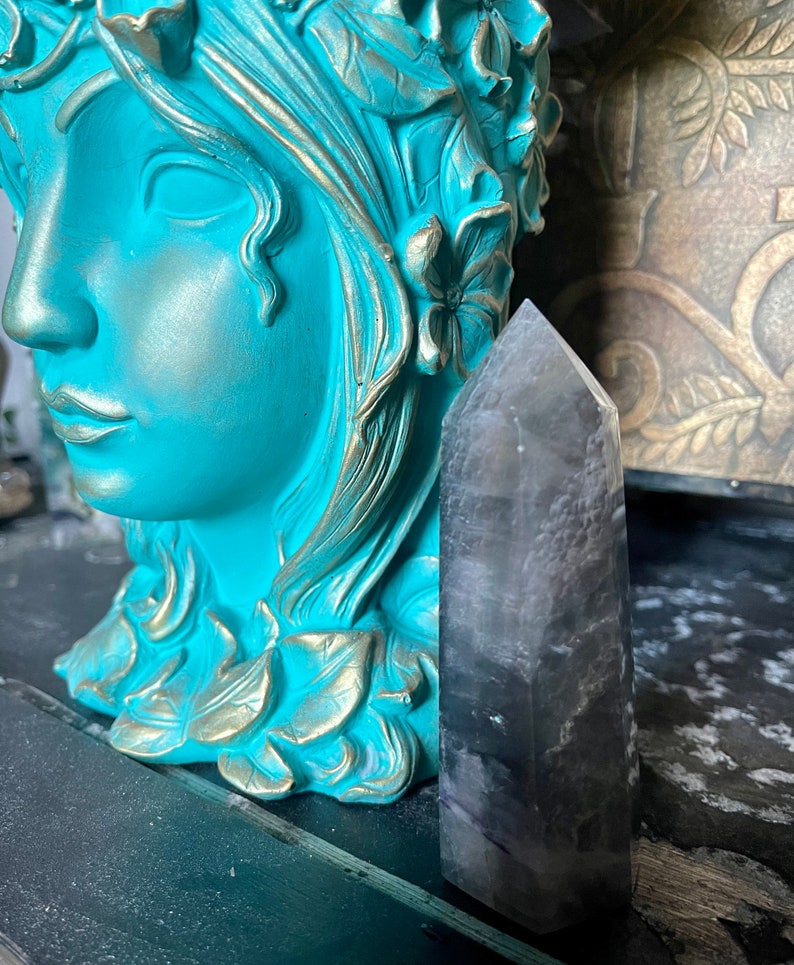 Beautifully Banded Rainbow Fluorite Tower, Crystal Magic