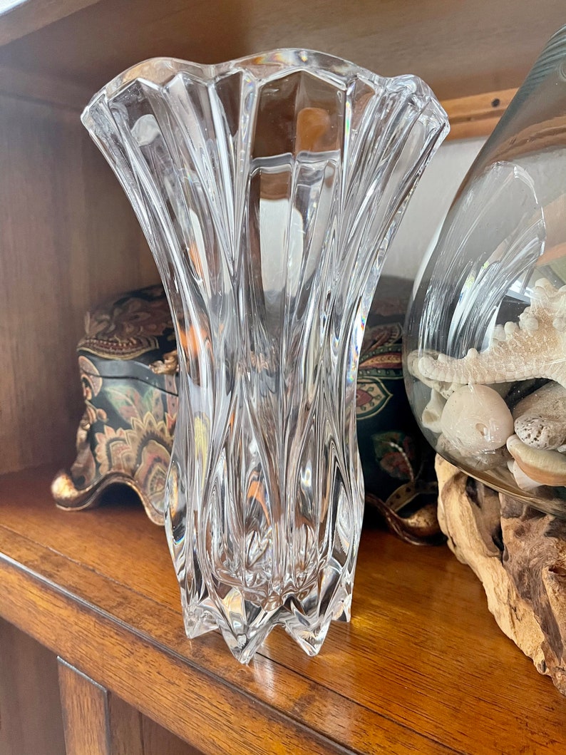 Magnificent French Crystal Vase, Old World Vintage