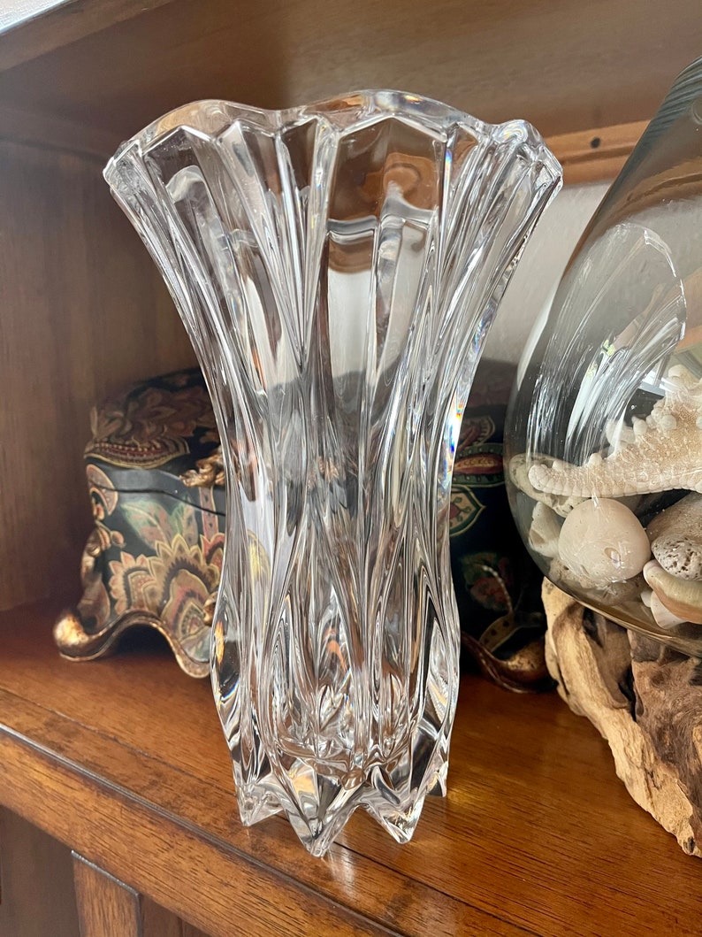 Magnificent French Crystal Vase, Old World Vintage