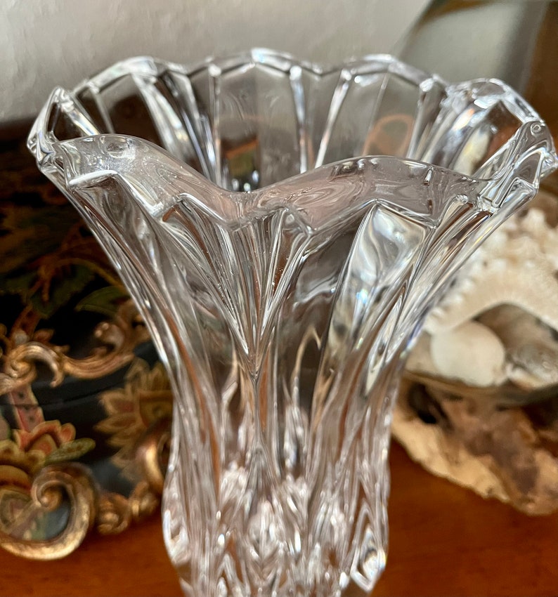 Magnificent French Crystal Vase, Old World Vintage