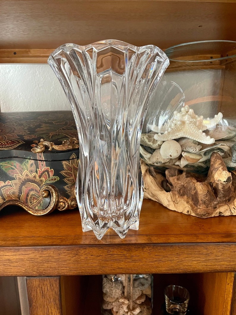 Magnificent French Crystal Vase, Old World Vintage