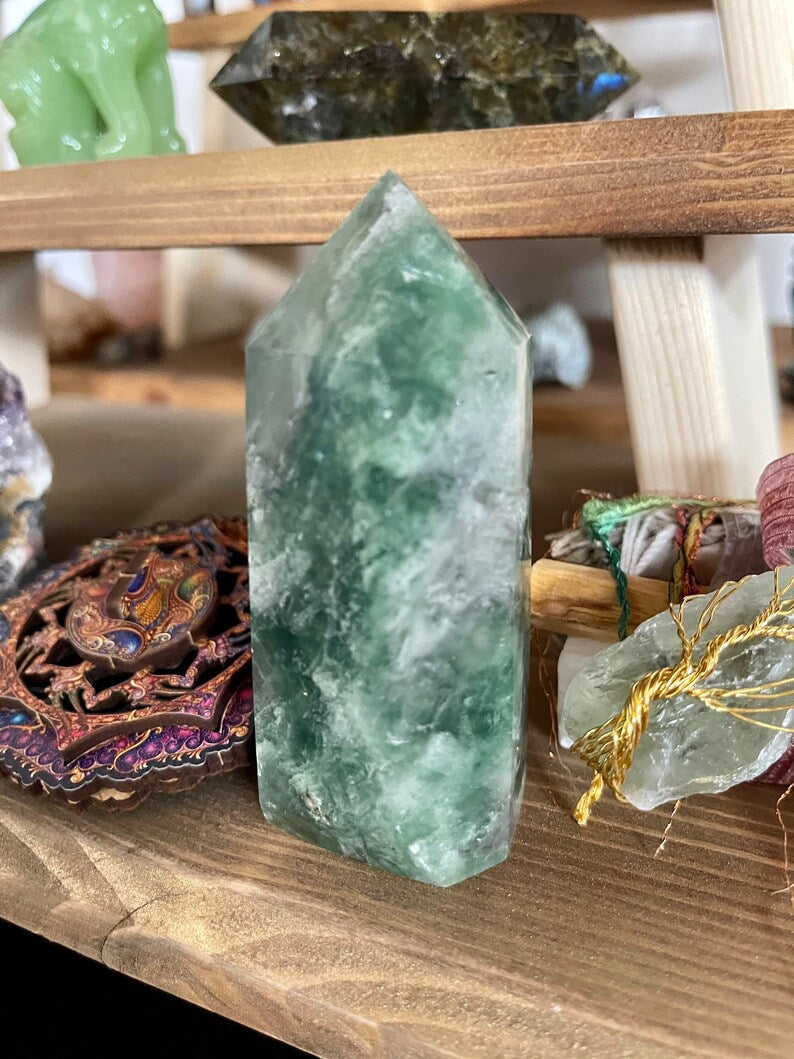 Gorgeous Greens and Bands of Purple, Crystal Magic