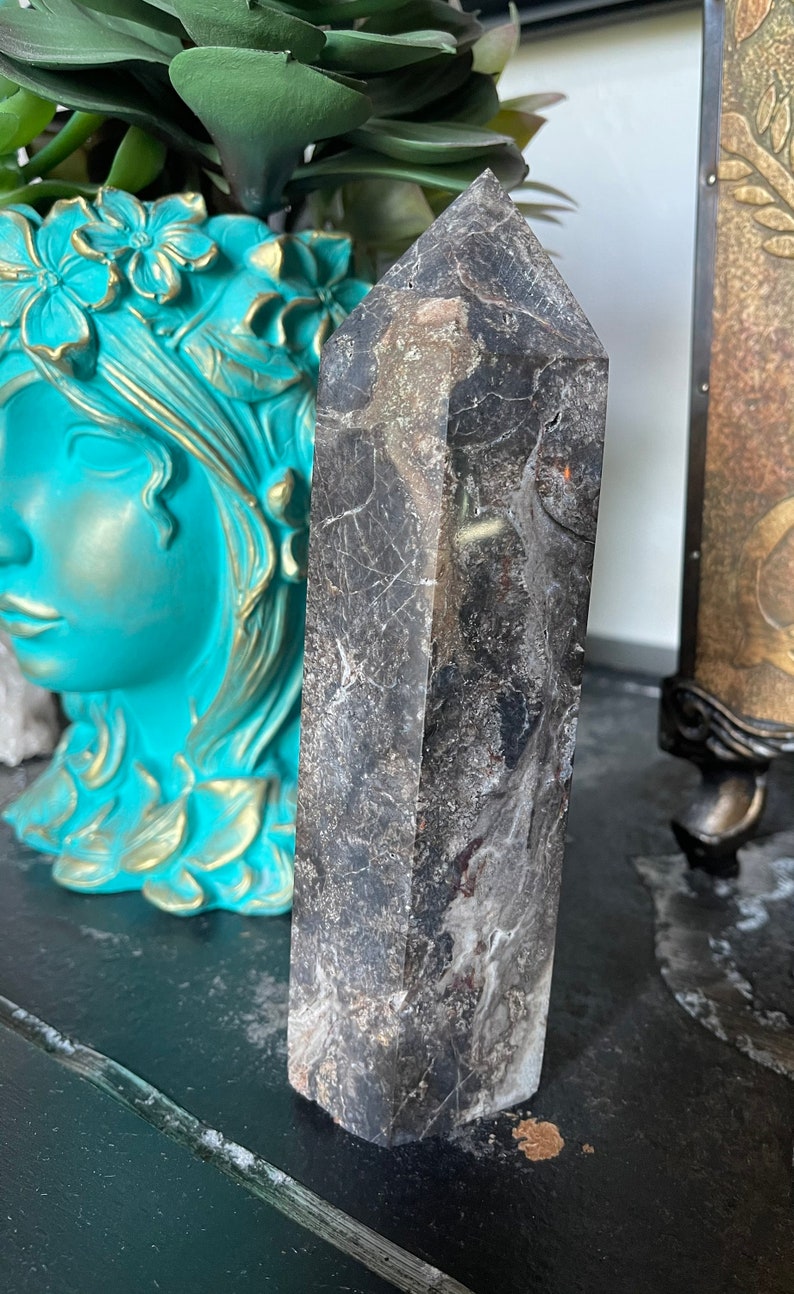 Spectacular Druzy White Sphalerite Tower, Crystal Magic