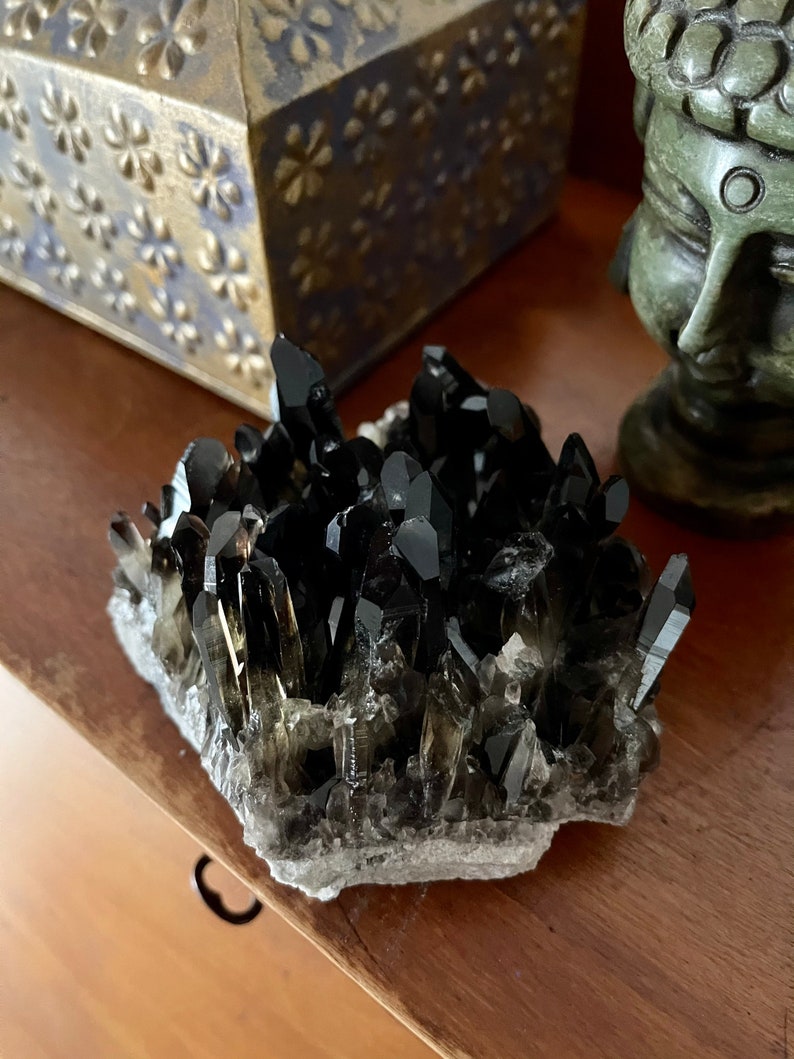 Smoky Quartz Cluster, Fantastic Clarity, Crystal Magic