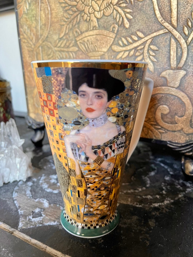 RARE Goebel Gustav Klimt Large 6" Tall Mug, Old World Vintage