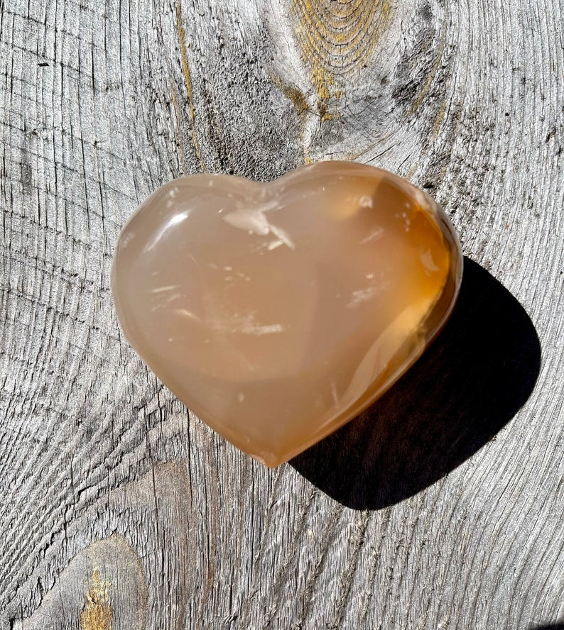 Agate Heart, Cherry Blossom Agate, Crystal Magic
