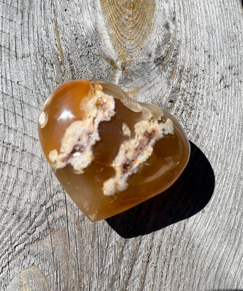Agate Heart, Cherry Blossom Agate, Crystal Magic