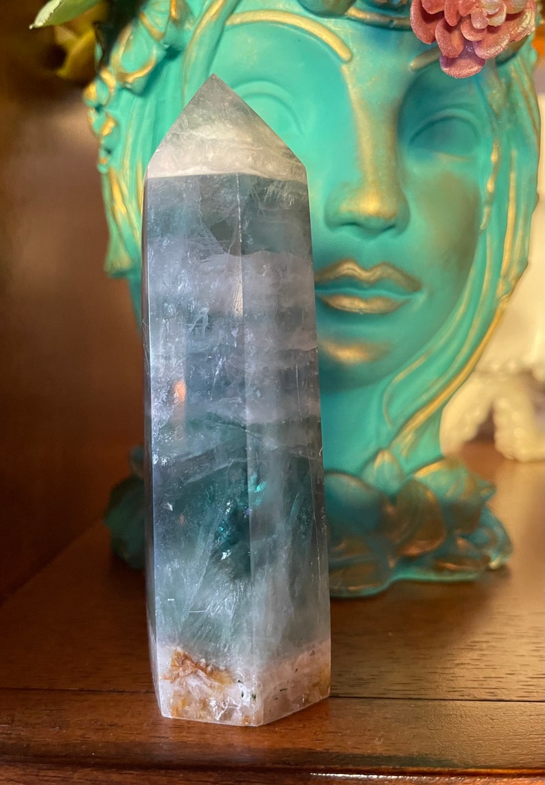 Beautiful High Quality Rainbow Fluorite Tower, Rainbow Flashes, Crystal Magic