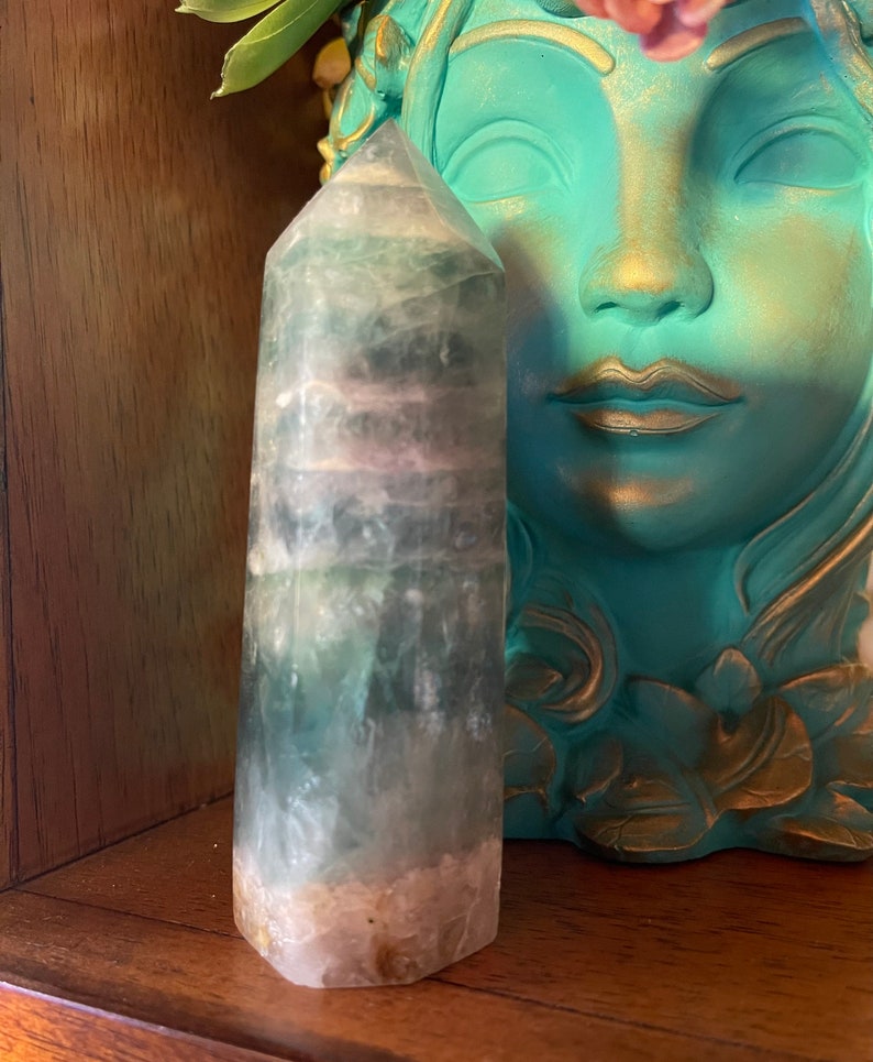 Beautiful High Quality Rainbow Fluorite Tower, Rainbow Flashes, Crystal Magic
