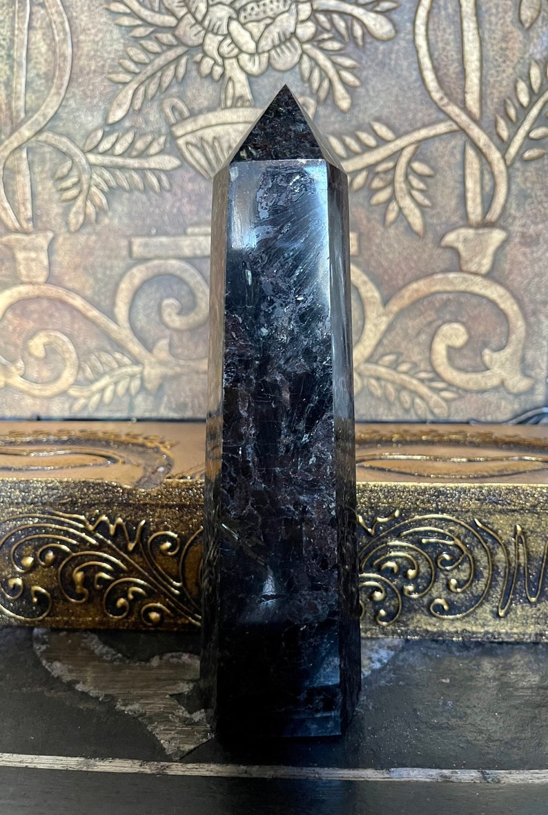 Arfvedsonite Tower, Natural Arfvedsonite, Crystal Magic