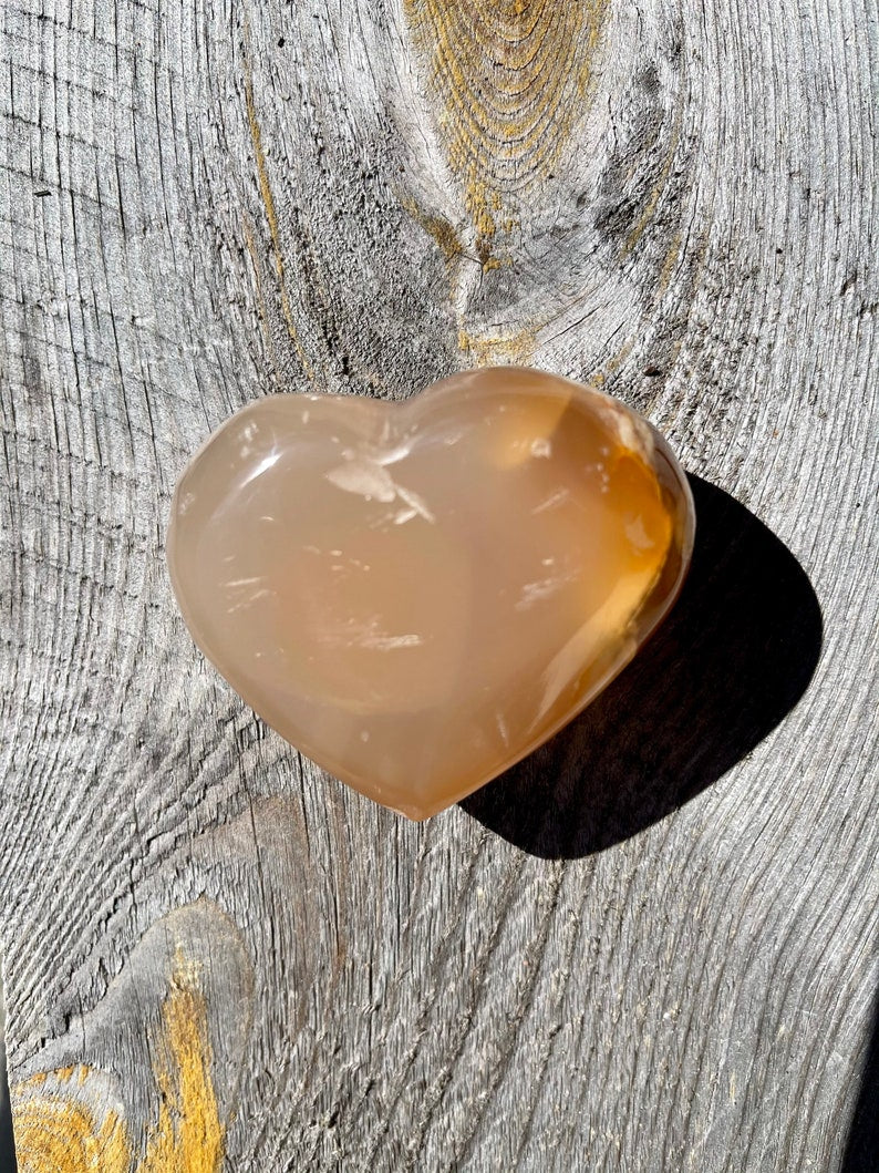 Agate Heart, Cherry Blossom Agate, Crystal Magic