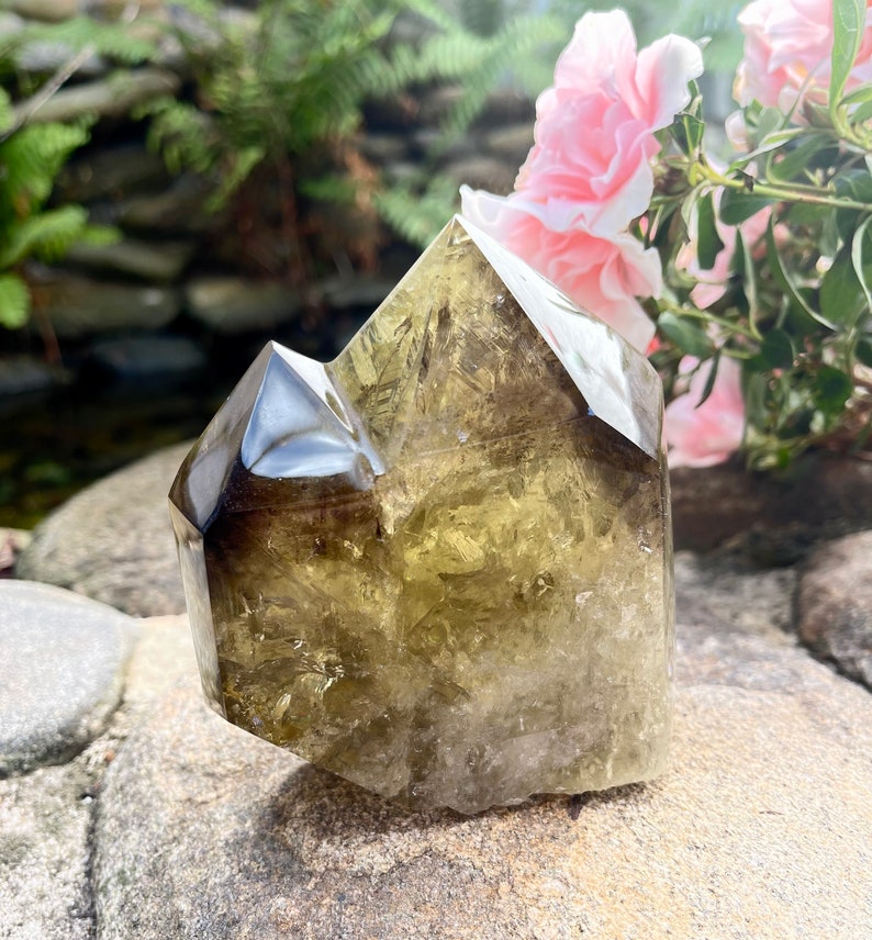 Stunning Large Twin Crystal Smoky Citrine, 1.5 lbs, Crystal Magic