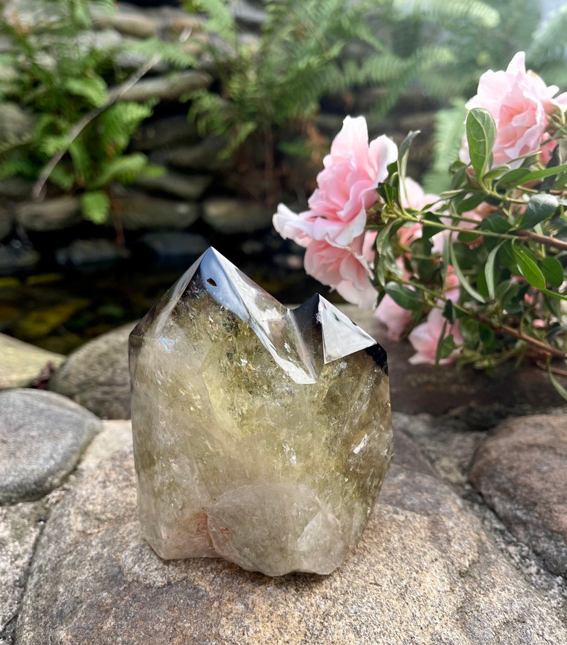 Stunning Large Twin Crystal Smoky Citrine, 1.5 lbs, Crystal Magic