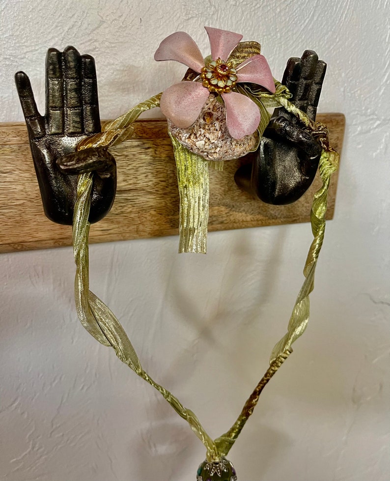 Spring Spirited Bohemian Hag Stone Amulet, Home Decor, Water Magic
