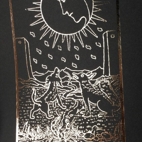 Handmade Gold Foiled The Moon Tarot Print, Home Decor, Bodhi Signs