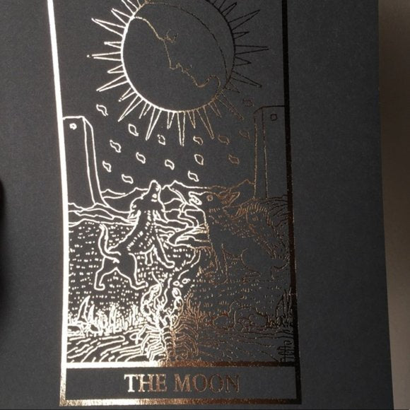 Handmade Gold Foiled The Moon Tarot Print, Home Decor, Bodhi Signs