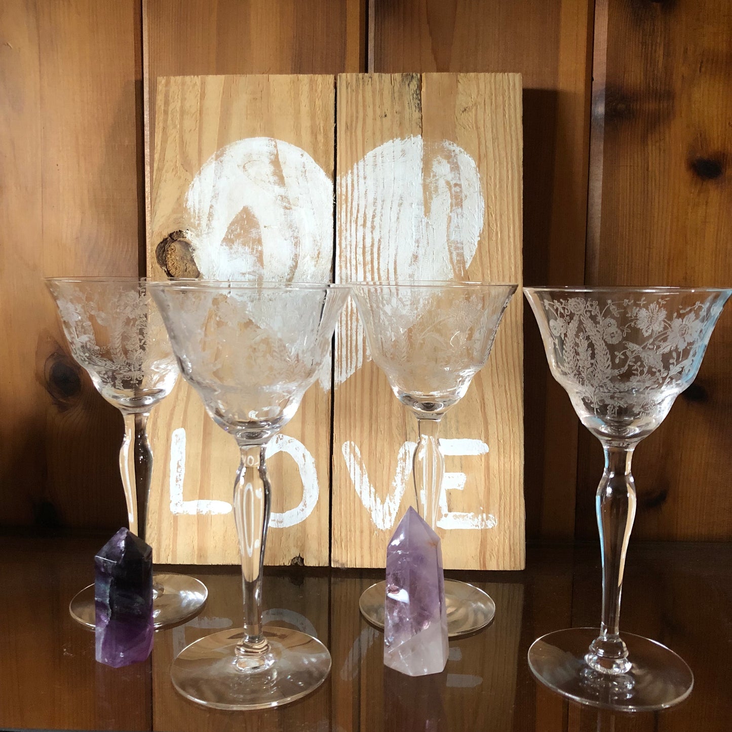 vintage brandy glasses