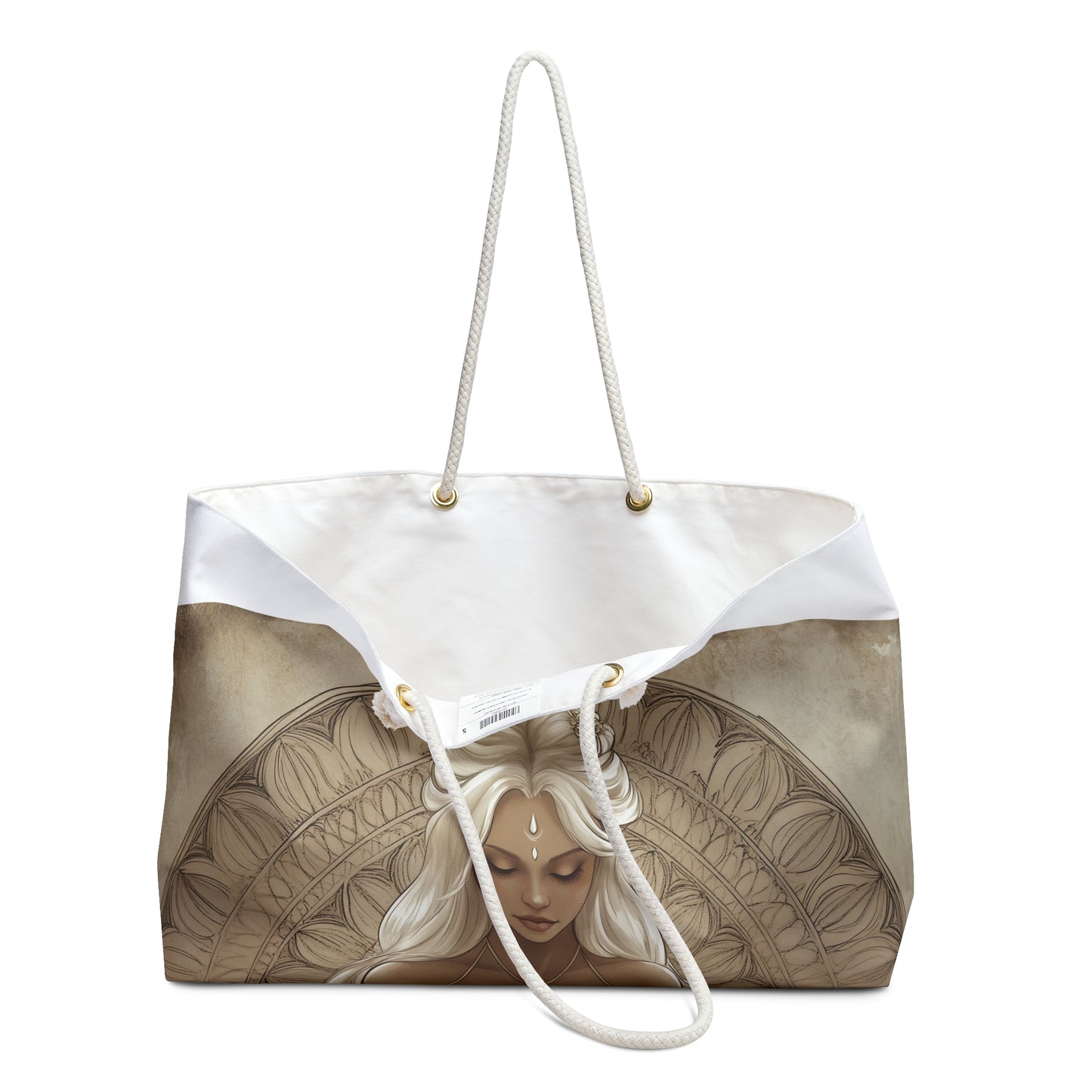 Mystic Moon Mermaid Weekender Bag  Boho Mermaid Illustration