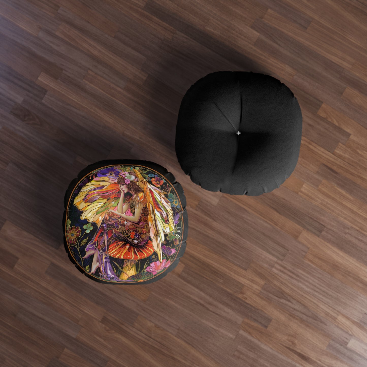 Enchanting Fairy Tufted Floor Pillow, Round Soft Decor for Living Room, Bohemian Style Seating, Cozy Home Accent, Gift for Her