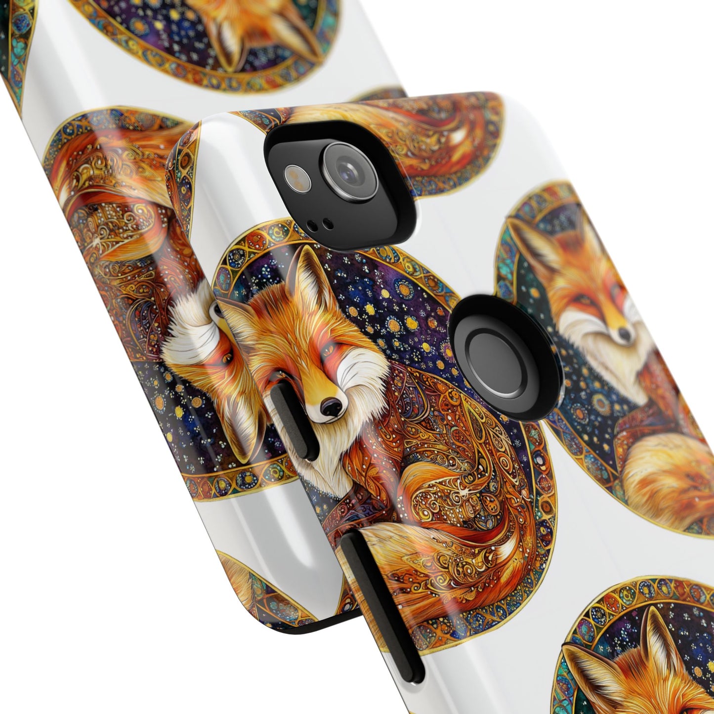 Artistic Fox Phone Case, Tough Phone Cover, Unique Gift for Animal Lovers, Stylish Tech Accessory, Nature-Inspired Decor