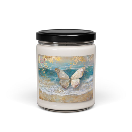 Butterfly Serenity Scented Soy Candle | Relaxing Home Decor, Eco-Friendly Gift, Aromatherapy, Beach Vibes, Handmade Candle
