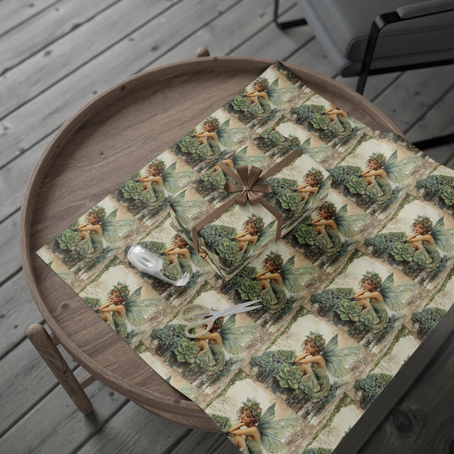 Chic Fairy Gift Wrapping Paper for All Occasions, Floral & Botanical Designs, Eco-Friendly Wrap, Birthday, Wedding, Holiday