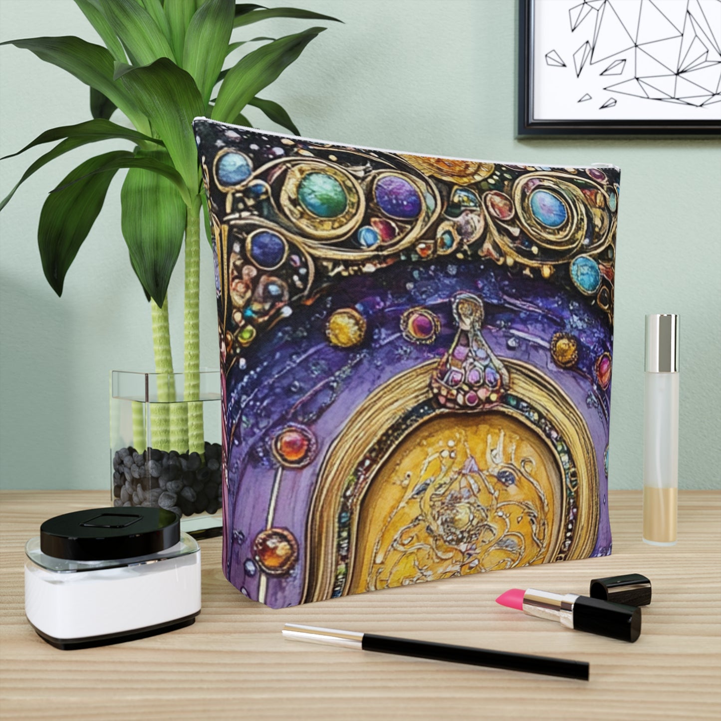 Fairy Door Cosmetic Bag with Enchanted Door Design, Makeup Organizer, Travel Pouch, Gift for Her, Magical Cosmetics Bag