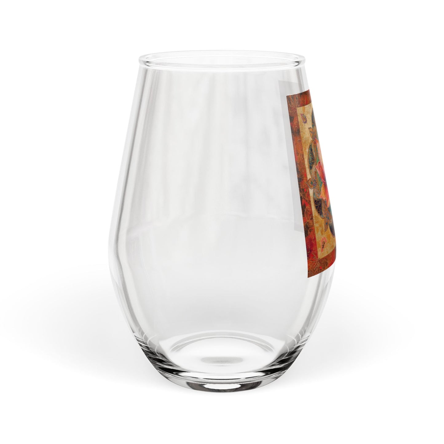 Lotus Mandala Stemless Wine Glass | 11.75oz
