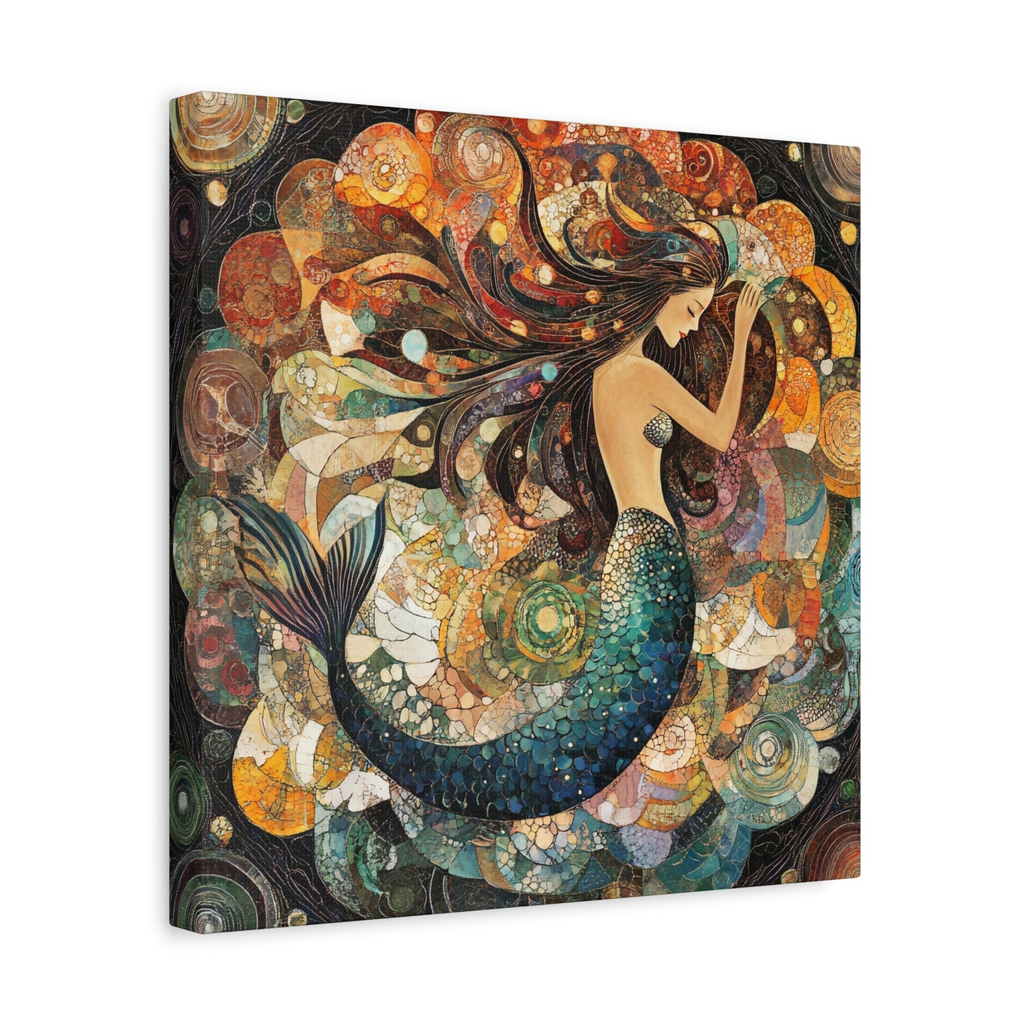 Mermaid Art Print, Canvas Wall Decor, Ocean-Themed Home Decor, Unique Gift for Mermaid Lovers, Nautical Wall Art, Coastal Decor