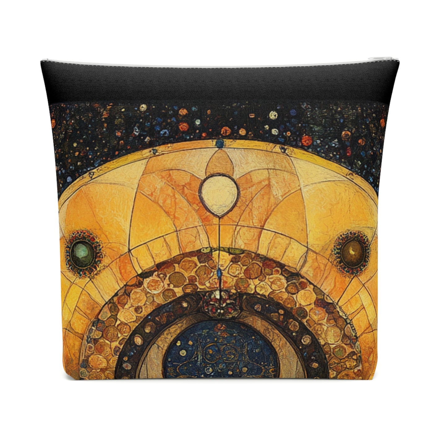 Fairy Door Artistic Cotton Cosmetic Bag - Unique Makeup Pouch, Travel Organizer, Gift for Her, Bohemian Style, Decorative Toiletry Bag