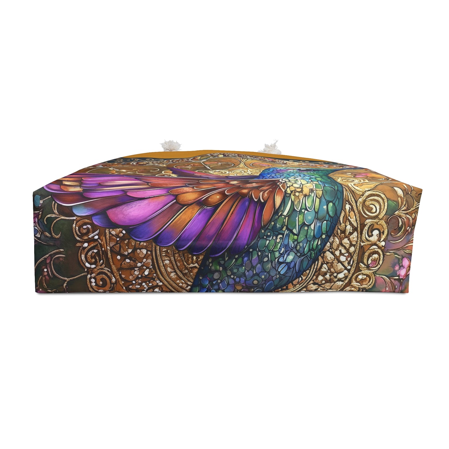 Colorful Hummingbird Mandala Weekender Bag Boho Travel Tote