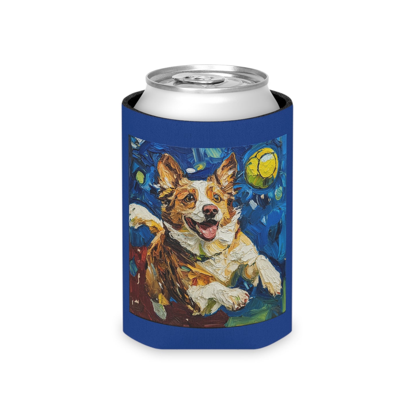 Aussie Pickle Ball Dog Can Cooler, Pet Lover Gift, Summer Party Accessory, Outdoor BBQ Fun, Beer Holder