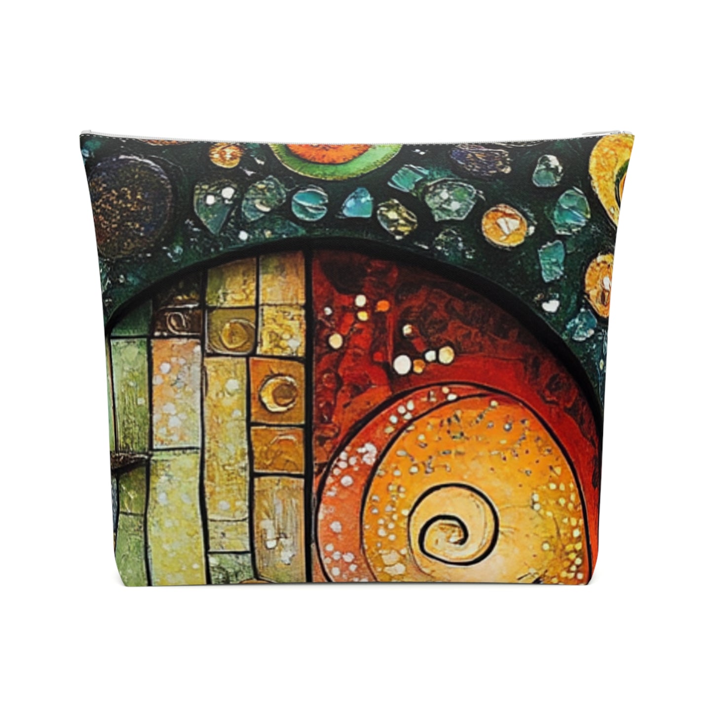 Fairy Door Artistic Cotton Cosmetic Bag, Colorful Makeup Pouch, Travel Organizer, Toiletry Bag, Unique Gift for Her