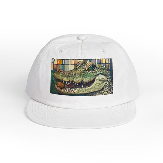 Alligator Bites Surf Cap, Beach Hat, Summer Accessory, Cute Gift, Outdoor Recreation, Unique Beach Style