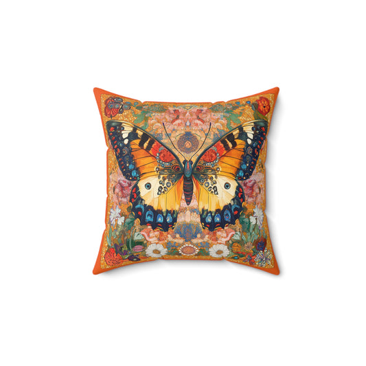 Colorful Butterfly Decor Pillow, Boho Cushion, Home Decor, Gift Idea, Colorful Accent Pillow, Living Room Decor