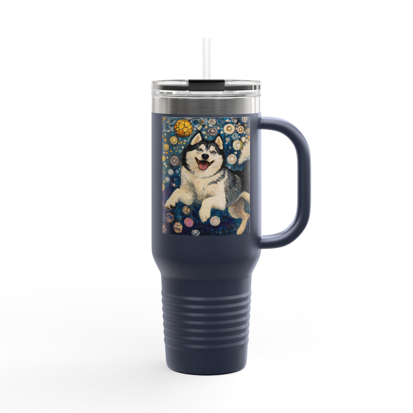 Husky Insulated Travel Mug, 40oz - Perfect for Dog Lovers, Gifts, Outdoors, Travel, Coffee and Tea Enthusiasts