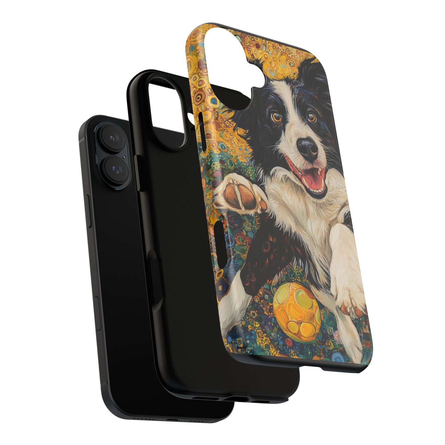 Border Collie Phone Case, Tough Cases, Pet Gifts, Customized Dog Accessories, Dog Mom Gift, Colorful Animal Artwork